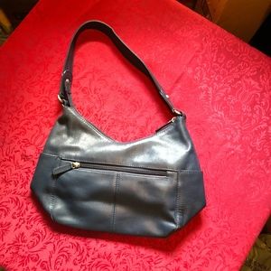 St. John's Bay, Navy Blue Leather Shoulder Bag